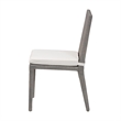 bali & pari Sofia Rattan Dining Chair Side Chair with Wood Frame Grey