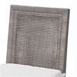 bali & pari Sofia Rattan Dining Chair Side Chair with Wood Frame Grey