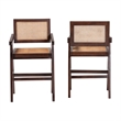 bali & pari Kresna Rattan Counter Stool with Wood Frame Set of 2