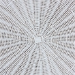 bali & pari Palm Rattan Coffee Table Handwoven Wicker Accent Table White