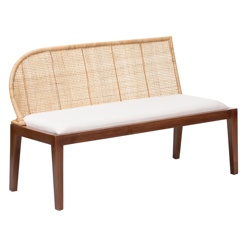 bali & pari Okinawa 3-Piece Dining Nook Set - L-Shaped Rattan Corner Benches