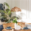 bali & pari Neorah Rattan Pendant Lampshade - Coastal Boho Ceiling Light Cover