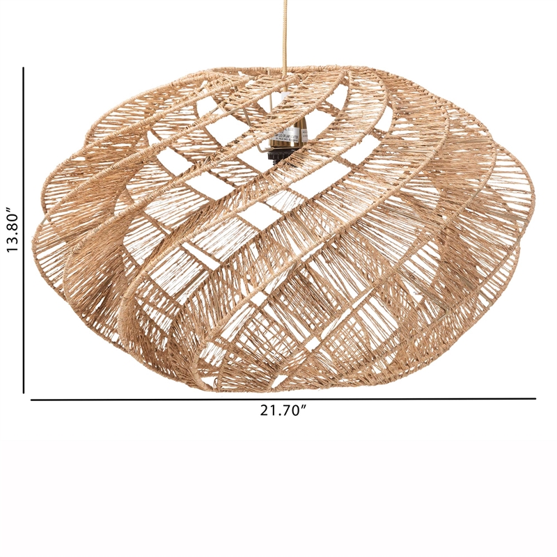 bali & pari Enola Handwoven Jute Pendant Lampshade - Ceiling Light Cover