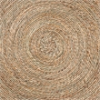 bali & pari Fumito Handwoven Seagrass End Table - Round Boho Side Table