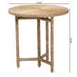 bali & pari Fumito Handwoven Seagrass End Table - Round Boho Side Table