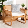 bali & pari Cambridge Natural Rattan Armchair - Handcrafted Lounge Chair