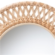 bali & pari Burris Natural Rattan Wall Mirror - Handwoven Wicker Round Frame