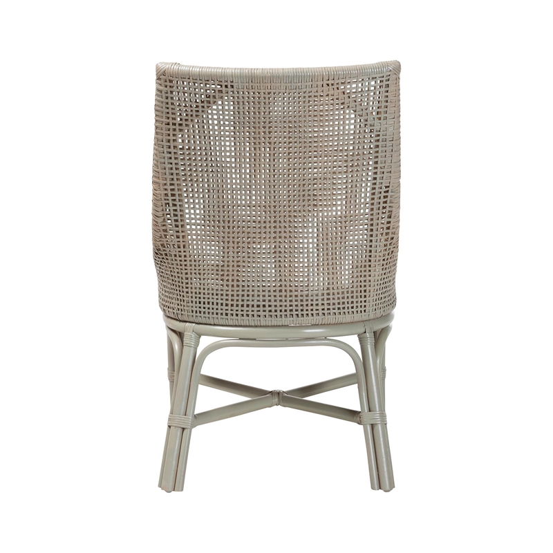 bali & pari Bella Rattan Dining Chair with Cushion - Grey