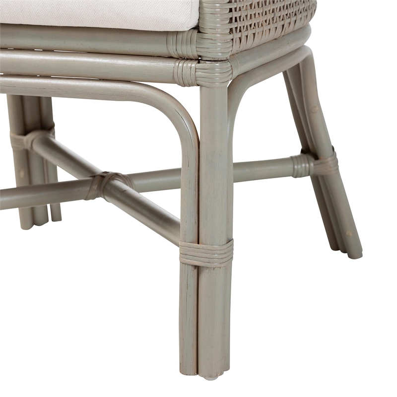 bali & pari Bella Rattan Dining Chair with Cushion - Grey