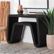 bali & pari Abebi Black Rattan Console Table