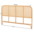 bali & pari Agota Natural Rattan Standalone Queen Headboard