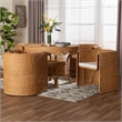 bali & pari Ayumi 5-Piece Round Rattan Dining Set