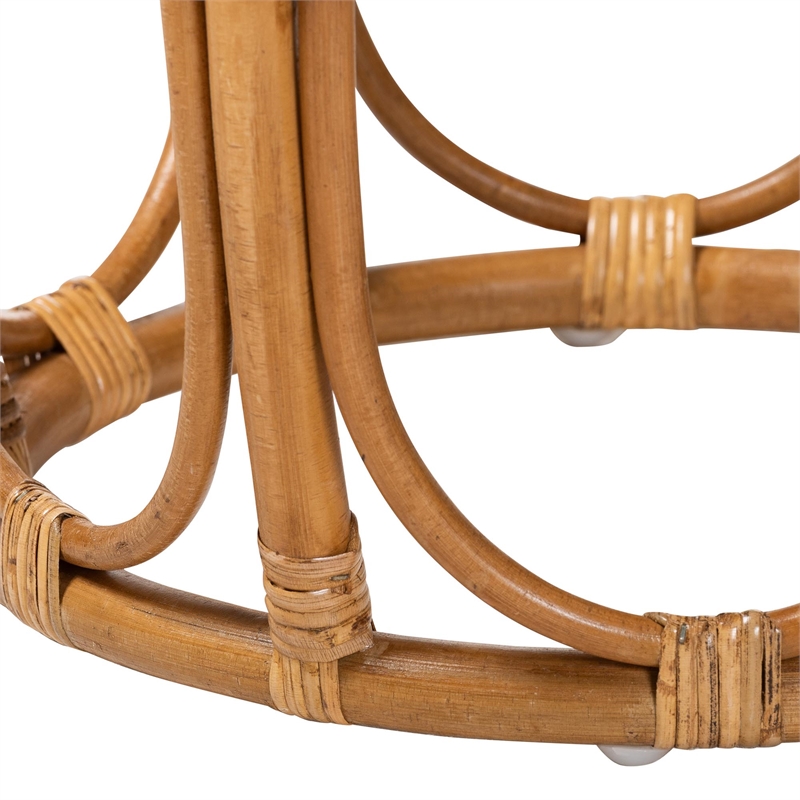 bali & pari Jayana Natural Rattan Round End Table