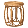 bali & pari Jayana Natural Rattan Round End Table