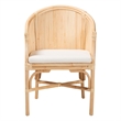 bali & pari Hollis Natural Rattan Barrel Chair with Cushion