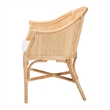 bali & pari Hollis Natural Rattan Barrel Chair with Cushion