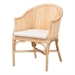 bali & pari Hollis Natural Rattan Barrel Chair with Cushion
