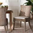 bali & pari Derris Natural Rattan Dining Chair with Cushion