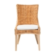 bali & pari Derris Natural Rattan Dining Chair with Cushion