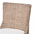 bali & pari Derris Natural Rattan Counter Stool with Cushion