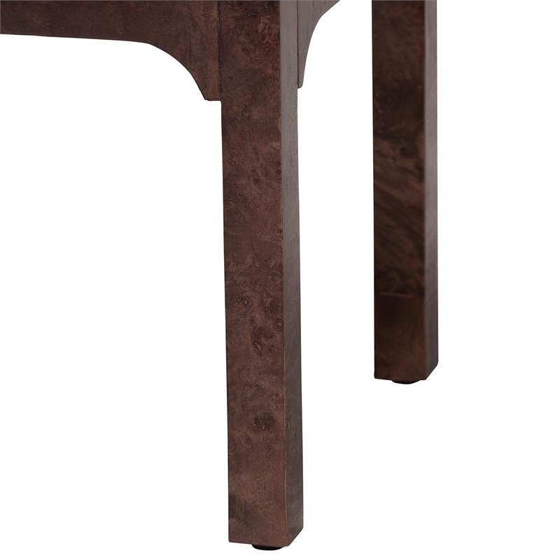 bali & pari Kayla Real Burl Wood Nightstand