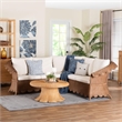 bali & pari Detta Natural Rattan 3-Piece Sectional Set