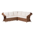 bali & pari Detta Natural Rattan 3-Piece Sectional Set