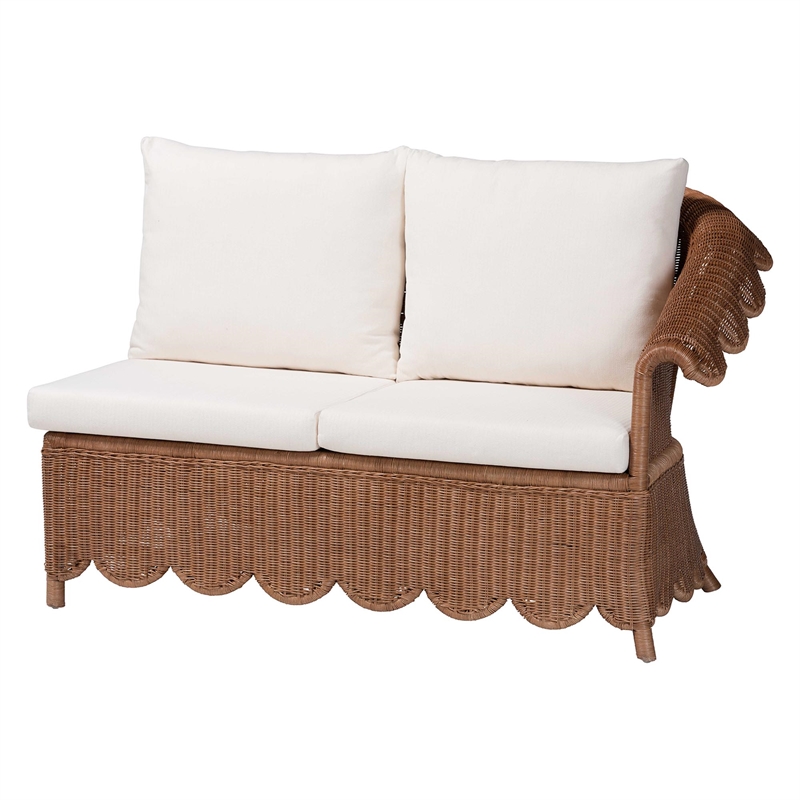 bali & pari Detta Natural Rattan 4-Piece Sectional Set