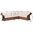 bali & pari Detta Natural Rattan 4-Piece Sectional Set