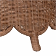 bali & pari Detta Rattan Footstool with Cushion - Handwoven Wicker Ottoman