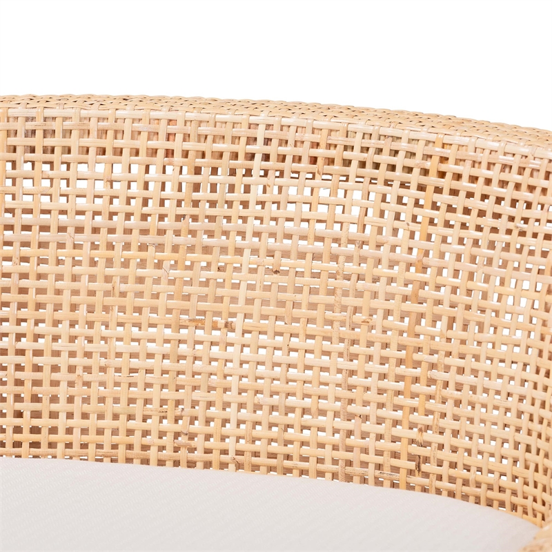 bali & pari Beata Rattan Counter Stool - Handcrafted Wingback Counter Chair