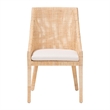 bali & pari Beata Natural Rattan Dining Chair Handcrafted Wingback Accent Chair