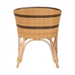 bali & pari Elma Rattan Dining Chair with Cushion - Barrel-Back Accent Chair