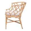 bali & pari Padma Natural Rattan Dining Chair - Handwoven Barrel Accent Chair