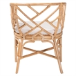 bali & pari Padma Natural Rattan Dining Chair - Handwoven Barrel Accent Chair
