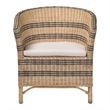 bali & pari Elda Natural Rattan Accent Chair - Wicker Barrel-Back Chair