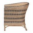 bali & pari Elda Natural Rattan Accent Chair - Wicker Barrel-Back Chair
