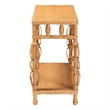 bali & pari Dolby Natural Rattan Console Table - Handwoven Wicker Accent Table