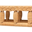 bali & pari Dolby Natural Rattan Console Table - Handwoven Wicker Accent Table