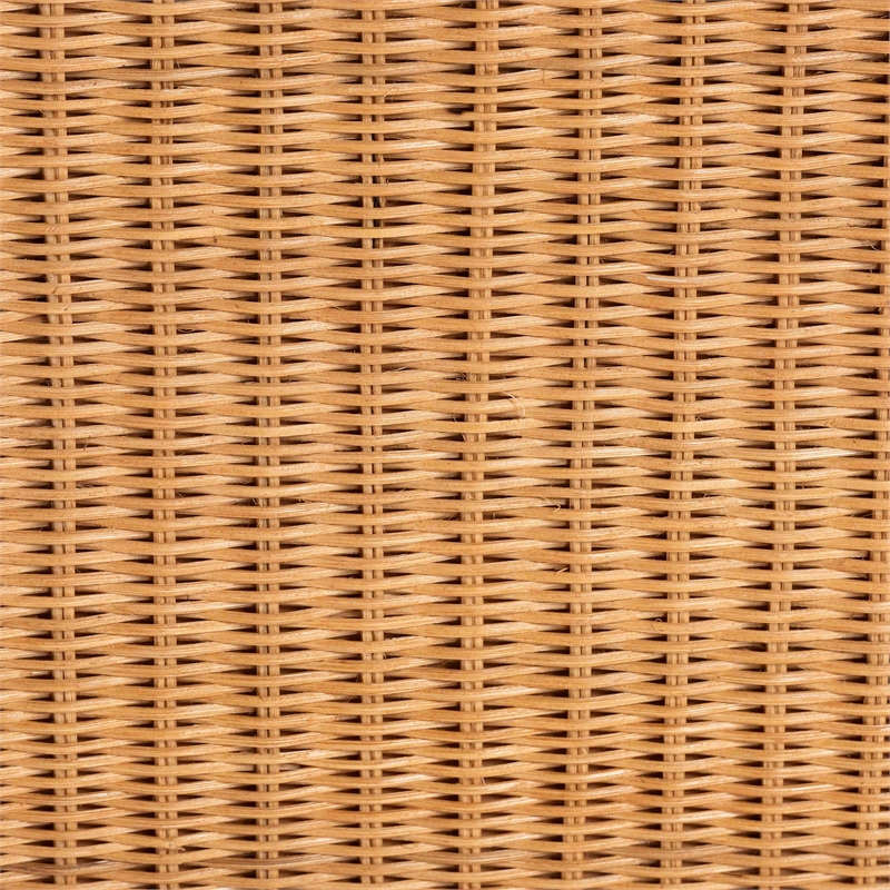 bali & pari Dolby Natural Rattan Console Table - Handwoven Wicker Accent Table
