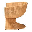 bali & pari Tulip Natural Rattan Lounge Chair - Handwoven Wicker Accent Seating
