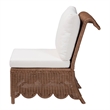 bali & pari Detta Natural Rattan Accent Chair Handwoven Wicker Lounge Chair