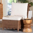 bali & pari Detta Natural Rattan Accent Chair Handwoven Wicker Lounge Chair