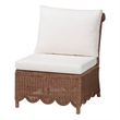 bali & pari Detta Natural Rattan Accent Chair Handwoven Wicker Lounge Chair