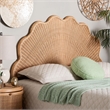 bali & pari Callias Natural Rattan Scalloped Headboard Queen