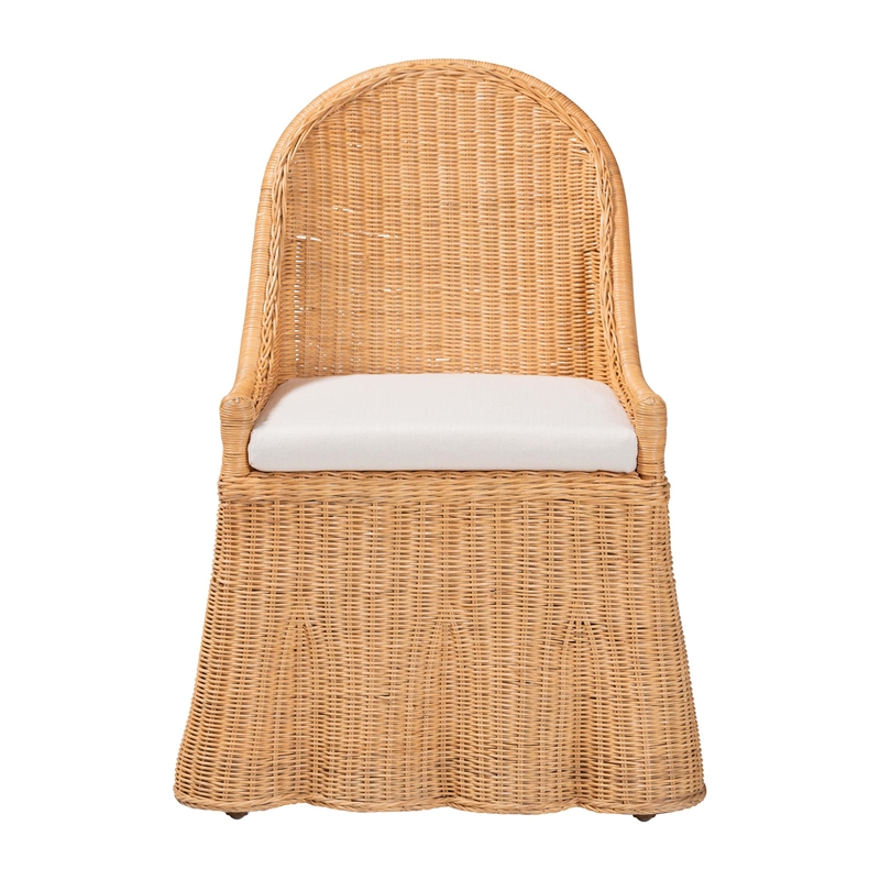bali & pari Maya Natural Rattan Accent Chair Light Honey
