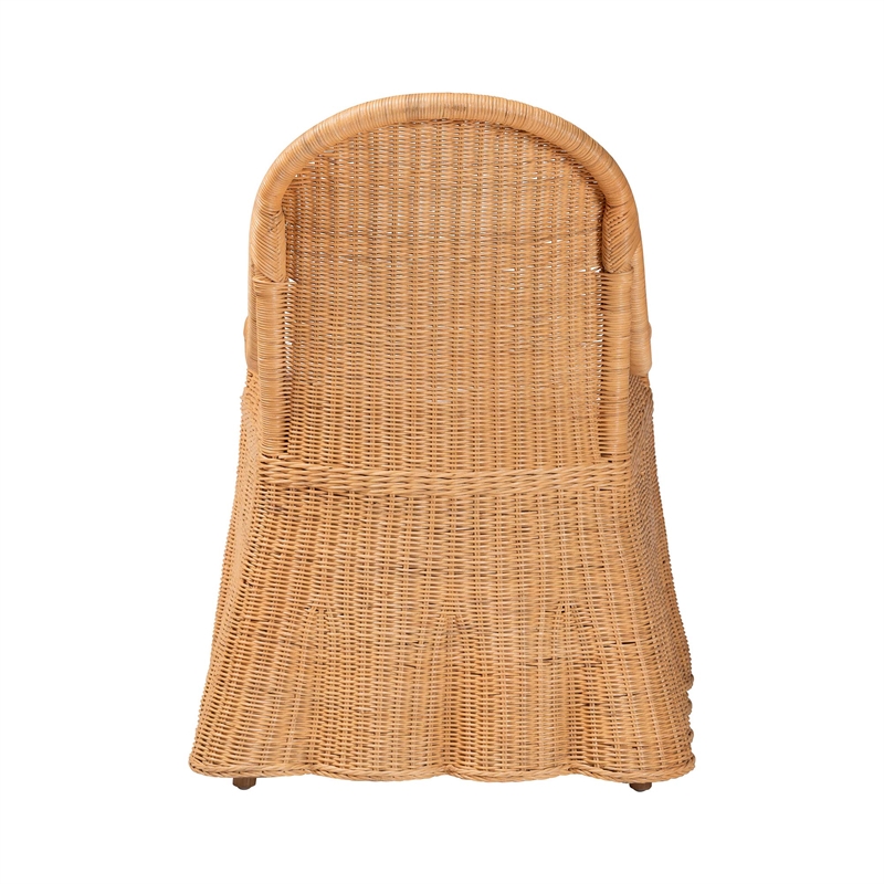 bali & pari Maya Natural Rattan Accent Chair Light Honey