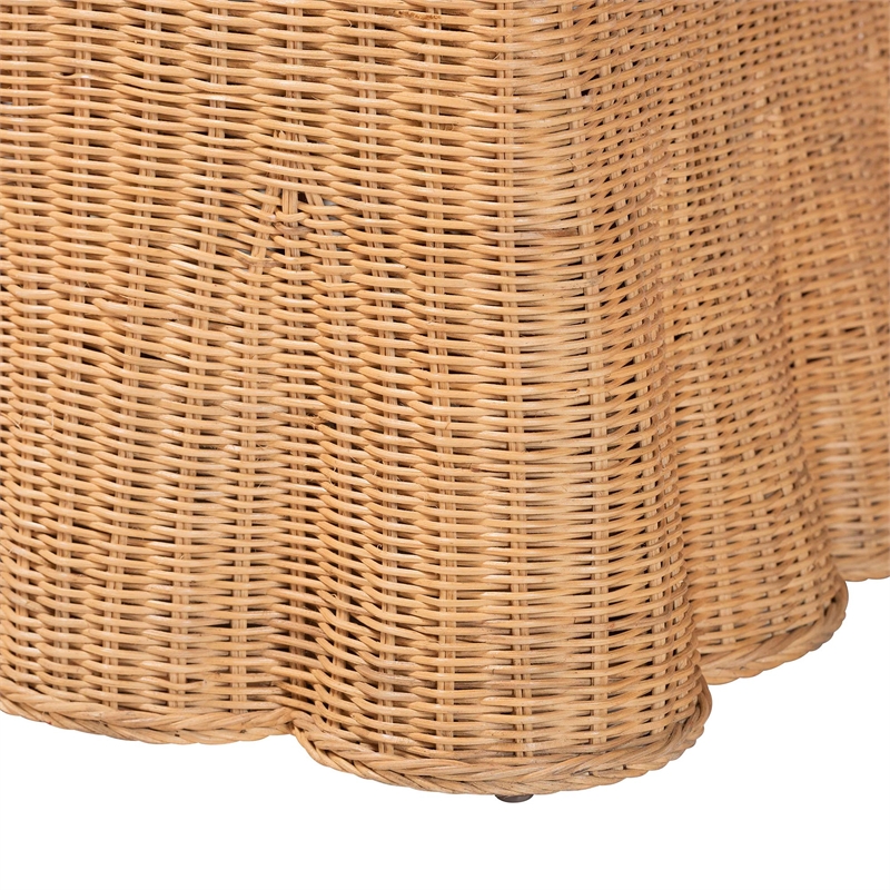 bali & pari Maya Natural Rattan Accent Chair Light Honey