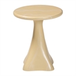 bali & pari Aponi Marbled Resin End Table Sculptural Side Table Cream