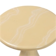 bali & pari Aponi Marbled Resin End Table Sculptural Side Table Cream